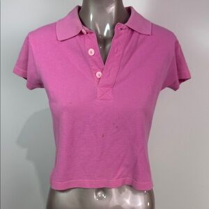 Vintage Lilly Pulitzer Classic Pink Button Down Women's Polo Shirt